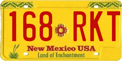 NM license plate 168RKT