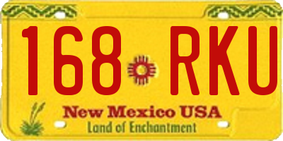 NM license plate 168RKU