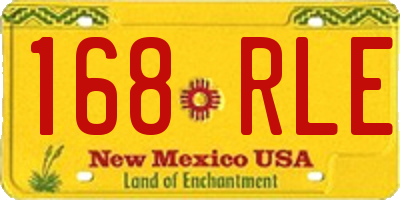 NM license plate 168RLE