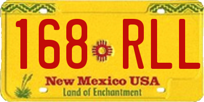 NM license plate 168RLL
