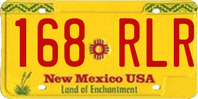 NM license plate 168RLR