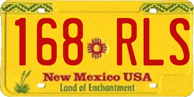 NM license plate 168RLS
