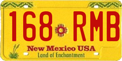 NM license plate 168RMB