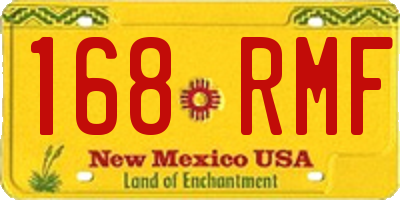 NM license plate 168RMF