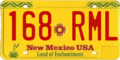 NM license plate 168RML