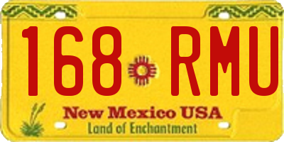 NM license plate 168RMU