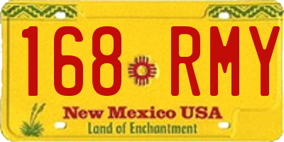 NM license plate 168RMY