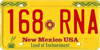 NM license plate 168RNA