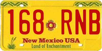 NM license plate 168RNB