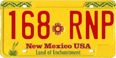 NM license plate 168RNP