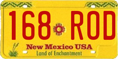 NM license plate 168ROD