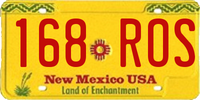 NM license plate 168ROS