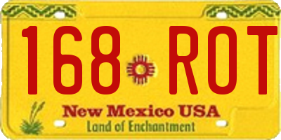 NM license plate 168ROT