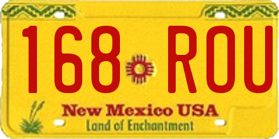NM license plate 168ROU