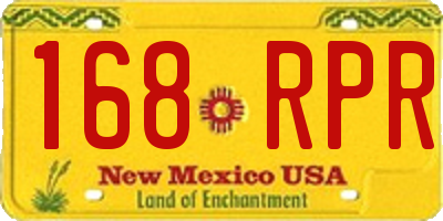 NM license plate 168RPR