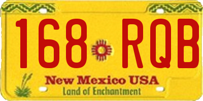 NM license plate 168RQB