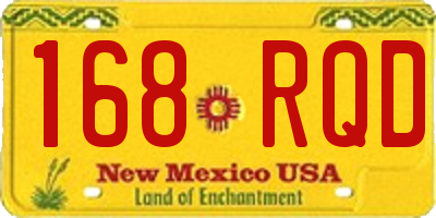 NM license plate 168RQD