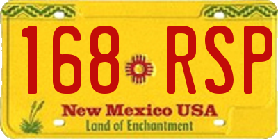 NM license plate 168RSP