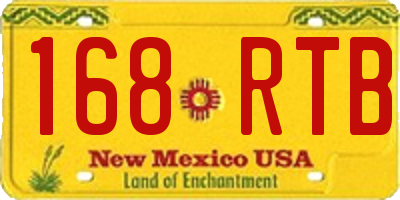 NM license plate 168RTB