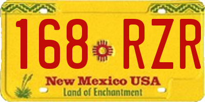 NM license plate 168RZR