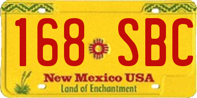 NM license plate 168SBC