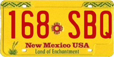 NM license plate 168SBQ