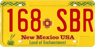 NM license plate 168SBR