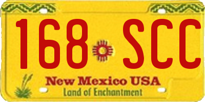 NM license plate 168SCC