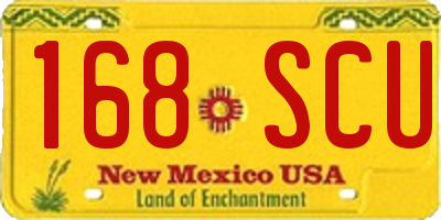 NM license plate 168SCU