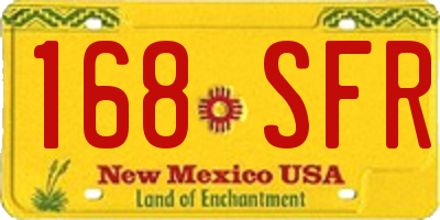 NM license plate 168SFR