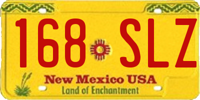 NM license plate 168SLZ