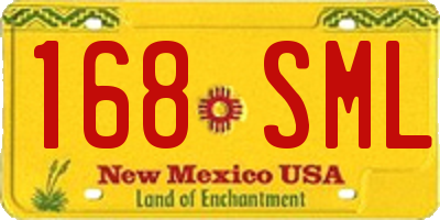 NM license plate 168SML