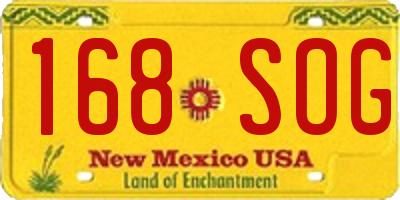 NM license plate 168SOG