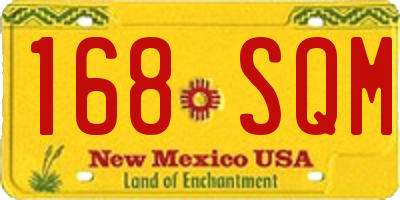 NM license plate 168SQM
