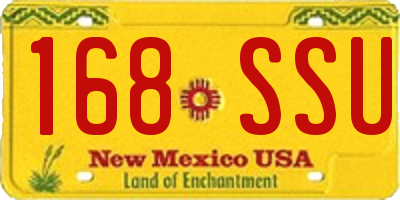 NM license plate 168SSU