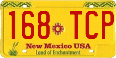 NM license plate 168TCP