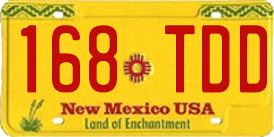 NM license plate 168TDD