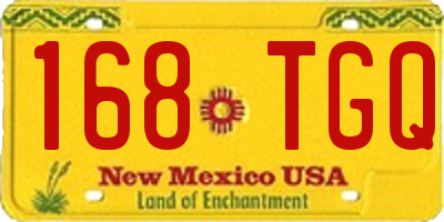 NM license plate 168TGQ