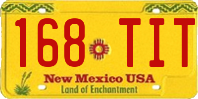NM license plate 168TIT