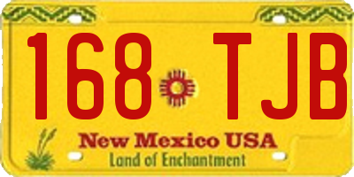 NM license plate 168TJB