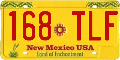 NM license plate 168TLF