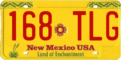 NM license plate 168TLG