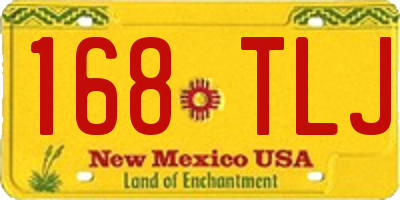 NM license plate 168TLJ