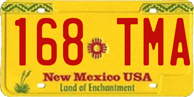 NM license plate 168TMA