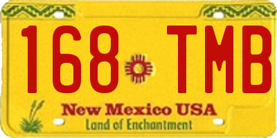NM license plate 168TMB