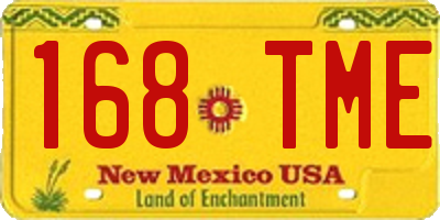 NM license plate 168TME