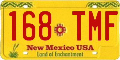 NM license plate 168TMF