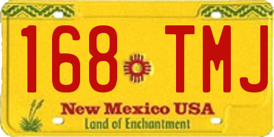 NM license plate 168TMJ