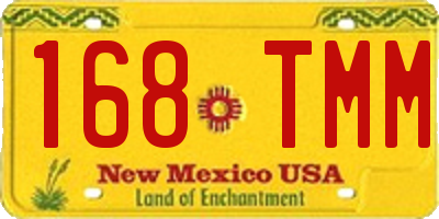 NM license plate 168TMM