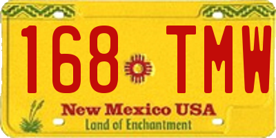 NM license plate 168TMW
